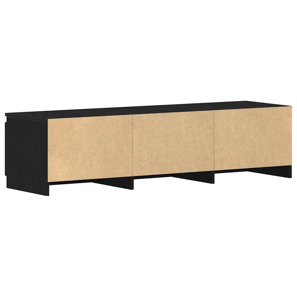 Mobile TV Rovere Nero 140x40x36 cm in Legno Multistrato 862440