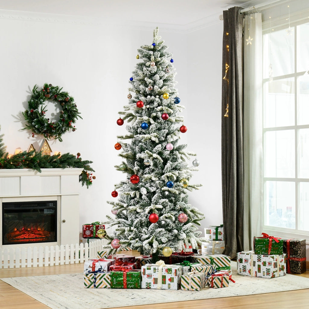 Albero di Natale Artificiale Nevado ¨C zephmum ¨C Verde Bianco 210 cm