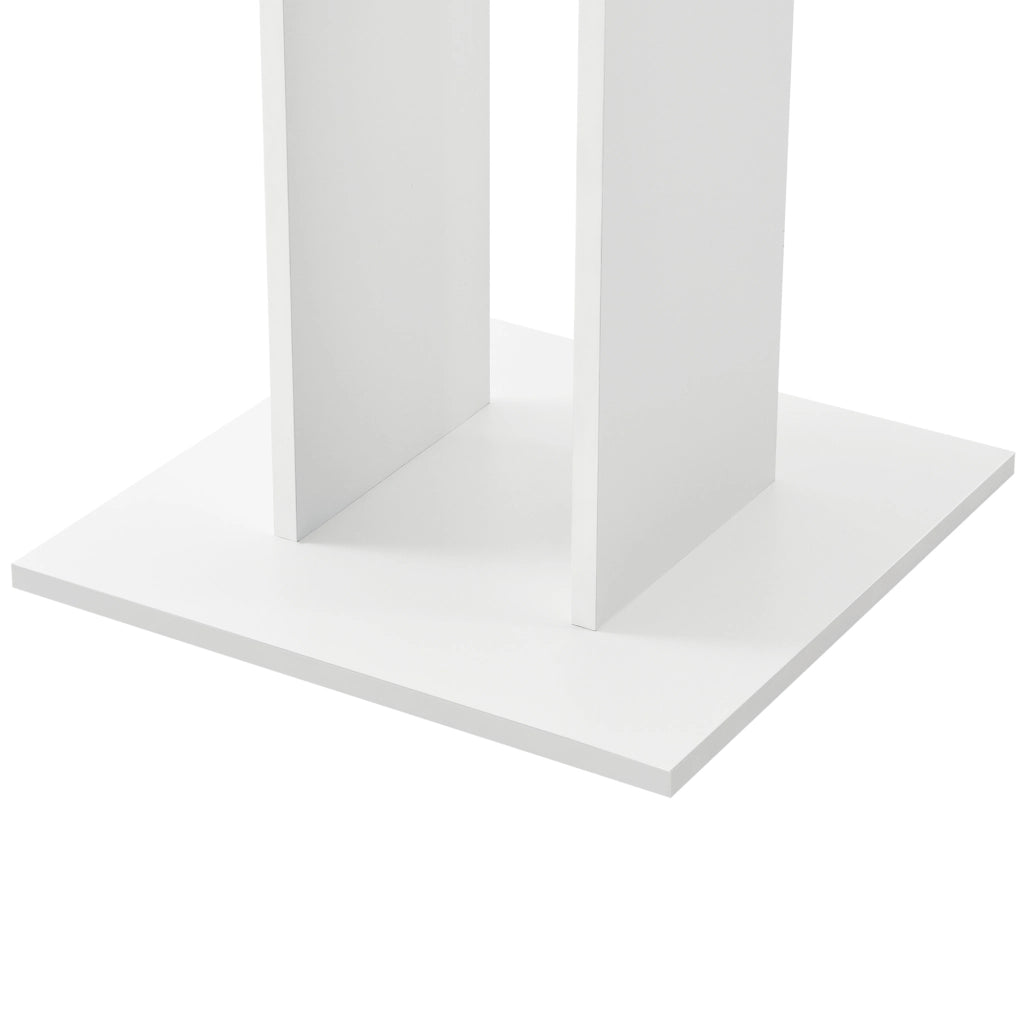 Tavolo Quadrato Lindesnes da Cucina Pranzo Bar 65 x 65 x 78 cm - Effetto Cemento / Bianco [en.casa]