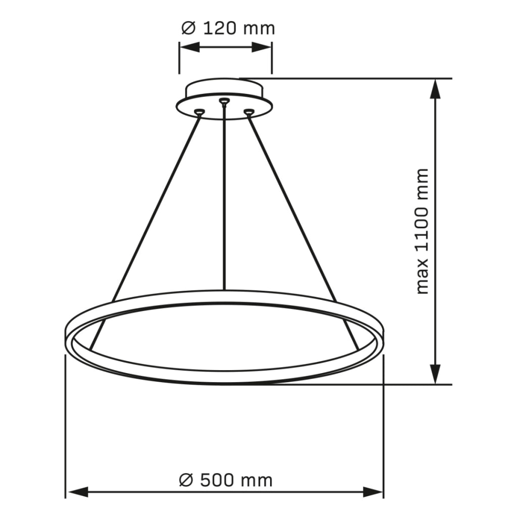 Lampada a sospensione LED ad anello Polux LEA nichel 20W 4000K