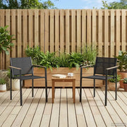 Sedie da giardino 2 pcs Nero e antracite 53,5 x 59 x 77 cm 42025099