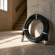 Suction Hose With Brass Fittings, Black, 1.1" 10 M PVC
