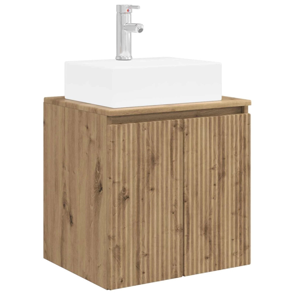 Set di Armadi da Bagno 3 pz Rovere Artigianale 3405656