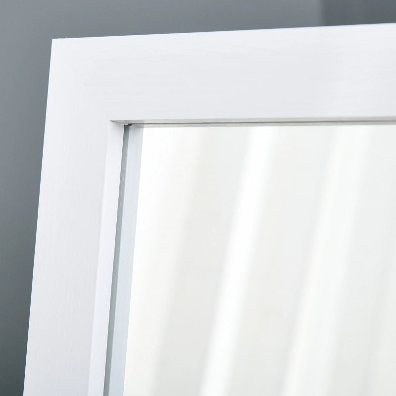 Specchio a figura intera, autoportante, da parete, con cornice in MDF, 37 x 37 x 154 cm, bianco