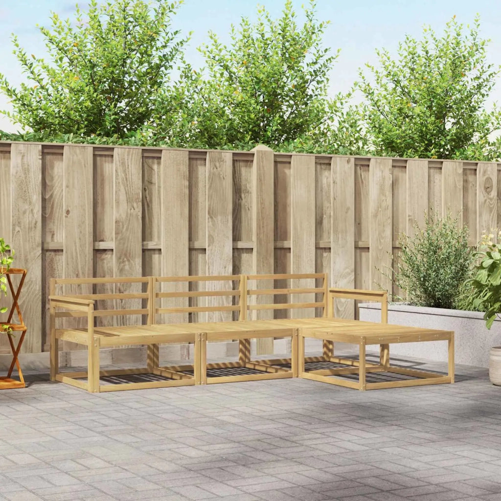 Set di divani da esterno 4 pcs Bianco 249,5 x 162,5 x 73 cm 3386258
