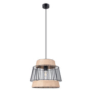 Lampada a sospensione industriale nera E27 Pure Lume