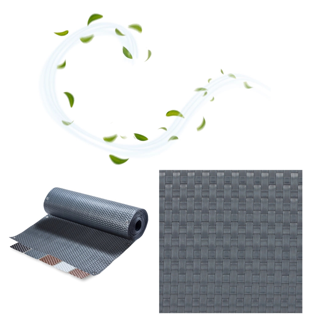 Telo copribalcone in technorattan KADAX 1x1M Antracite Tappetino per balcone Premium Realizzato su Misura
