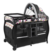 Centro neonati con borsa da viaggio per neonato, Pack and play 4 in 1 portatile Nero Viola