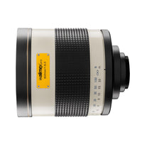 Obiettivo fotografico catadiottrico 800/8,0 DSLR compatibile con Nikon Z - 131mm - per lunghezza focale 800mm - sensore full-frame/APS-C - adattatore T2 - messa a fuoco ravvicinata 3,5m