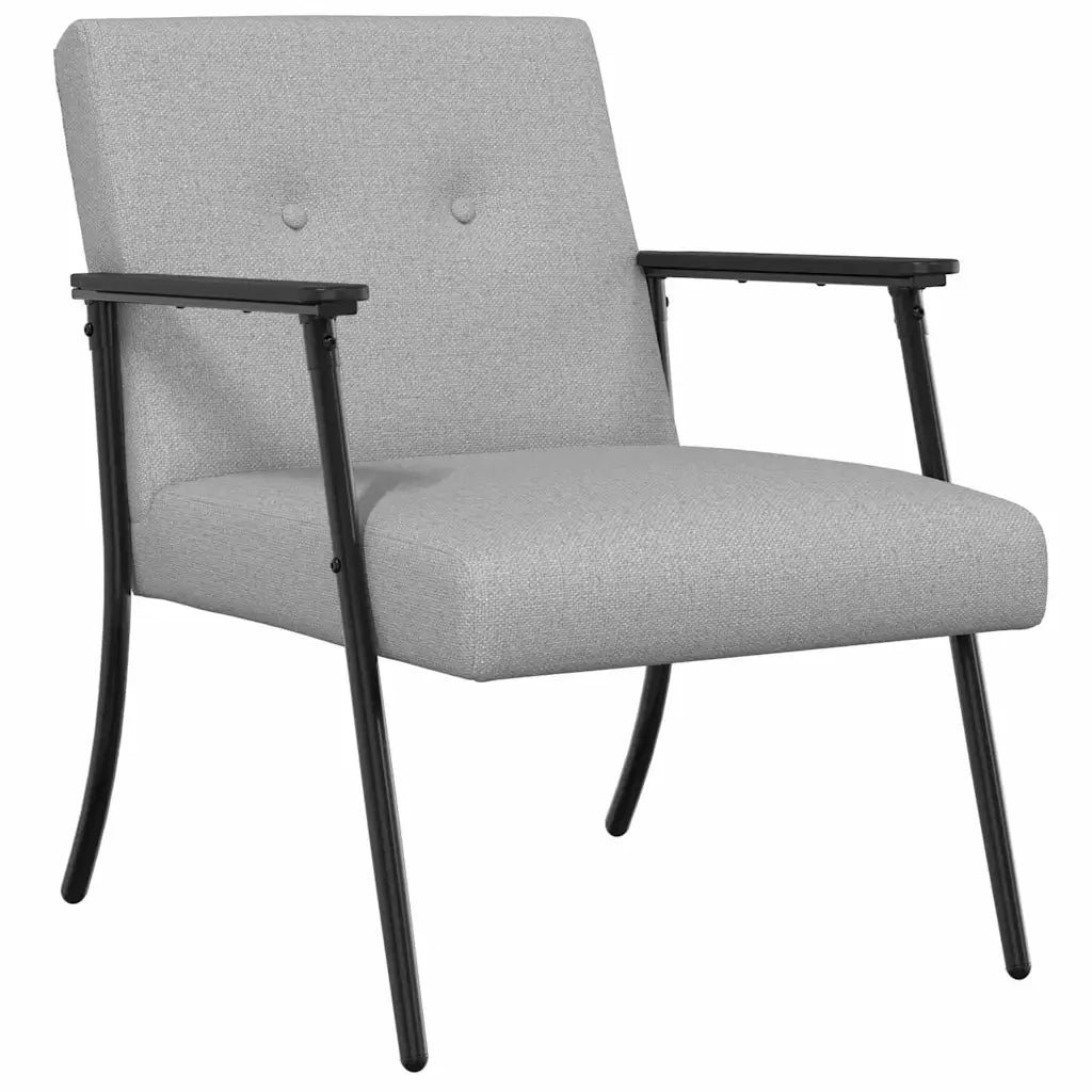Poltrona-Divano Sedia-Poltroncina Grigio Nuvola Tessuto 993609