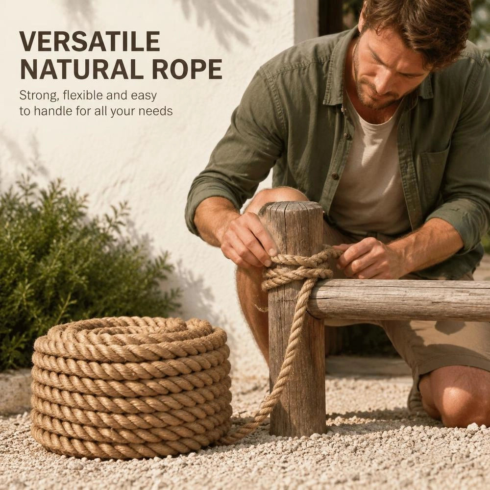 Jute Rope, 25 M Length, 36 Mm Thickness