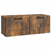 Mobile Porta TV da Muro-Credenza per TV sospesa Rovere Fumo 78,5 x 31 x 30 cm 711081