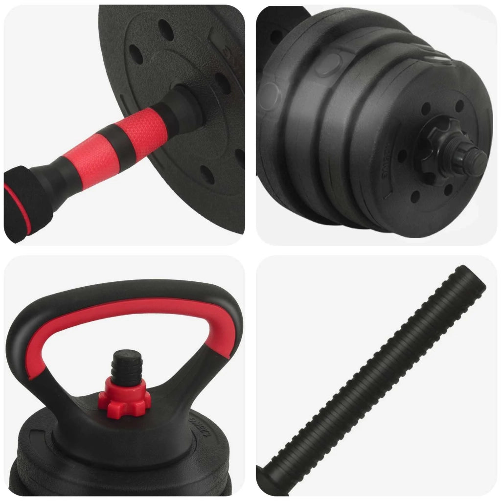 Set di manubri, bilancieri e kettlebell 4 in 1 30 kg CFW4887221