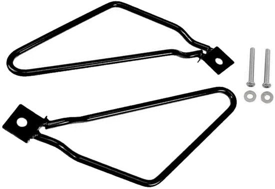 Kit di sostegno trasversale in acciaio - compatibile con Harley Sportster 883/I'ron XL883N/Dyna Fat Bob FXDF - Acciaio - Acciaio cromato/Nero - Resistente allo sfregamento - Incluso: viti e guarnizioni - Sostegno trasversale