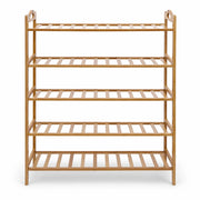 SCARPIERA IN LEGNO 5 RIPIANI PORTASCARPE SALVASPAZIO 68X24X90 CM 69414