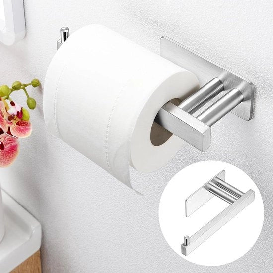 Houder per carta igienica autoadesiva per wc in acciaio inossidabile per cucina e bagno