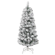Albero Natale Artificiale Incernierato con Neve Fioccata-Albero Natalizio 150 cm 891715