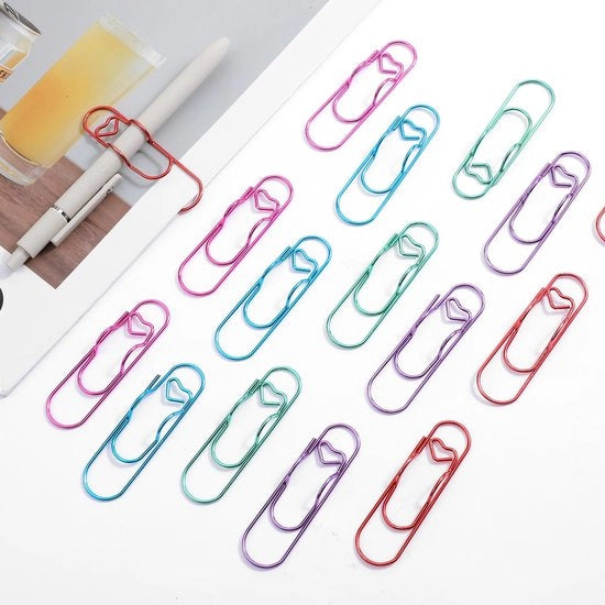 Penne per Notebook 20 pezzi Clip per Penna in Metallo per Notebook Clip per Penna Colorata per Notebook Penne per Notebook per Ufficio per Scuola per Studenti per Personale Amministrativo