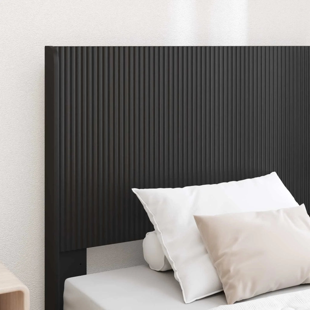 Struttura del letto con stoccaggio e testata Nero 75 x 190 cm 3414166