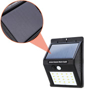 Trade Shop - Faretto Faro 20 Led Con Pannello Solare Sensore Di Movimento E Crepuscolare -