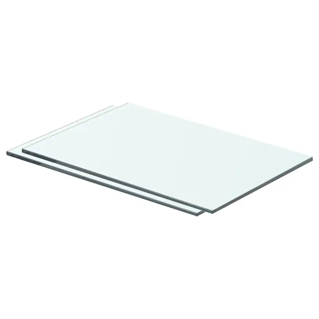 Mensole in Vetro Trasparente 2 pz 40x20 cm cod mxl 42745