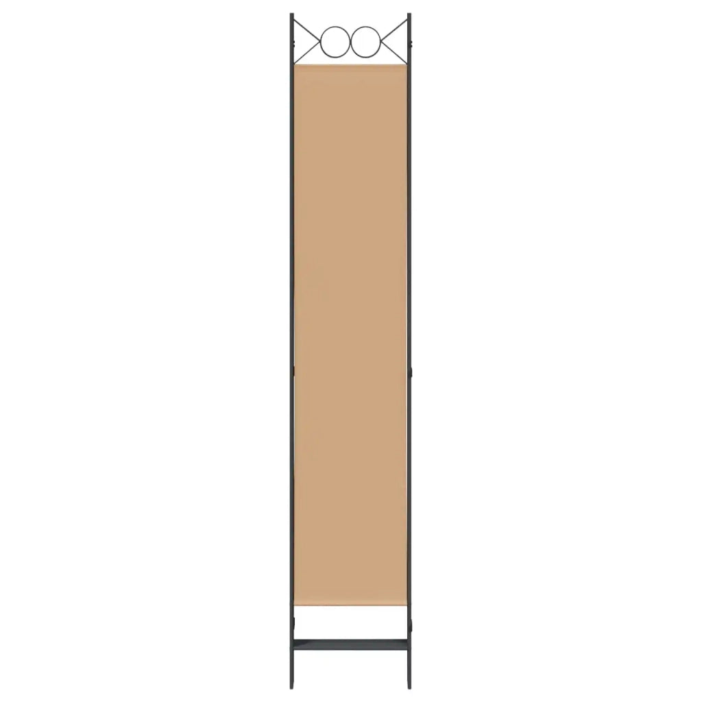 Divisorio Ambienti | Divider per stanze | Paravento a 5 Pannelli Beige 200 x 220 cm Tessuto
