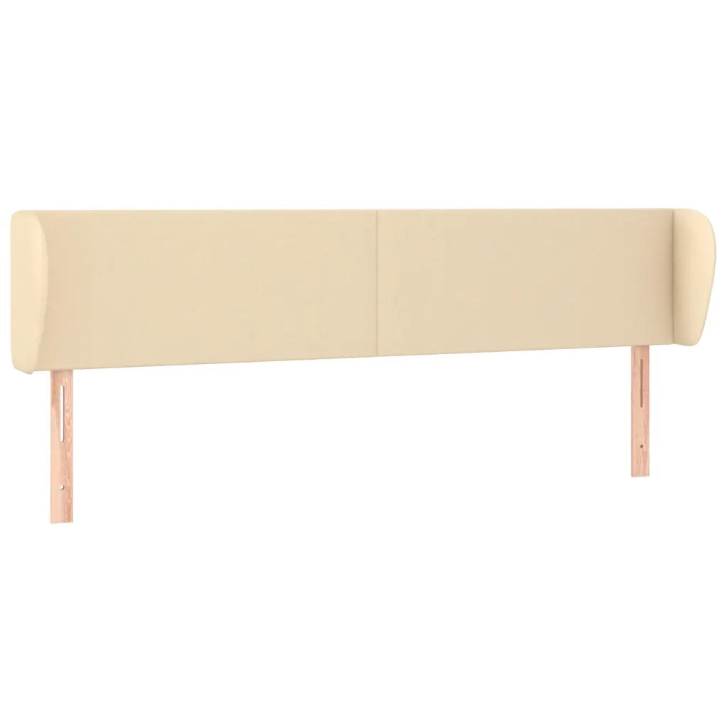 Testiera ad Orecchio-Testata con Orecchie Crema 183x23x78/88 cm in Tessuto 542224