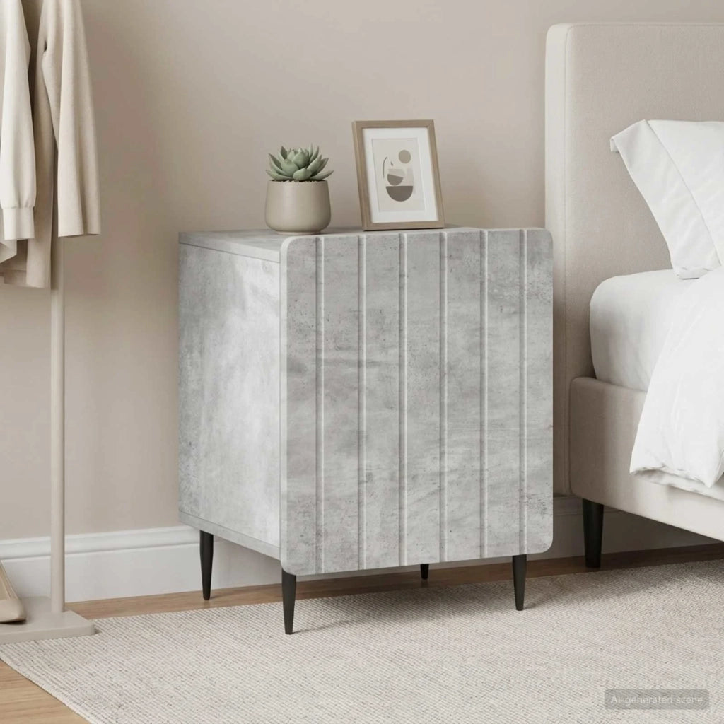 Armadio da Notte 2 pcs Grigio Cemento 43 x 34,5 x 52 cm 894342