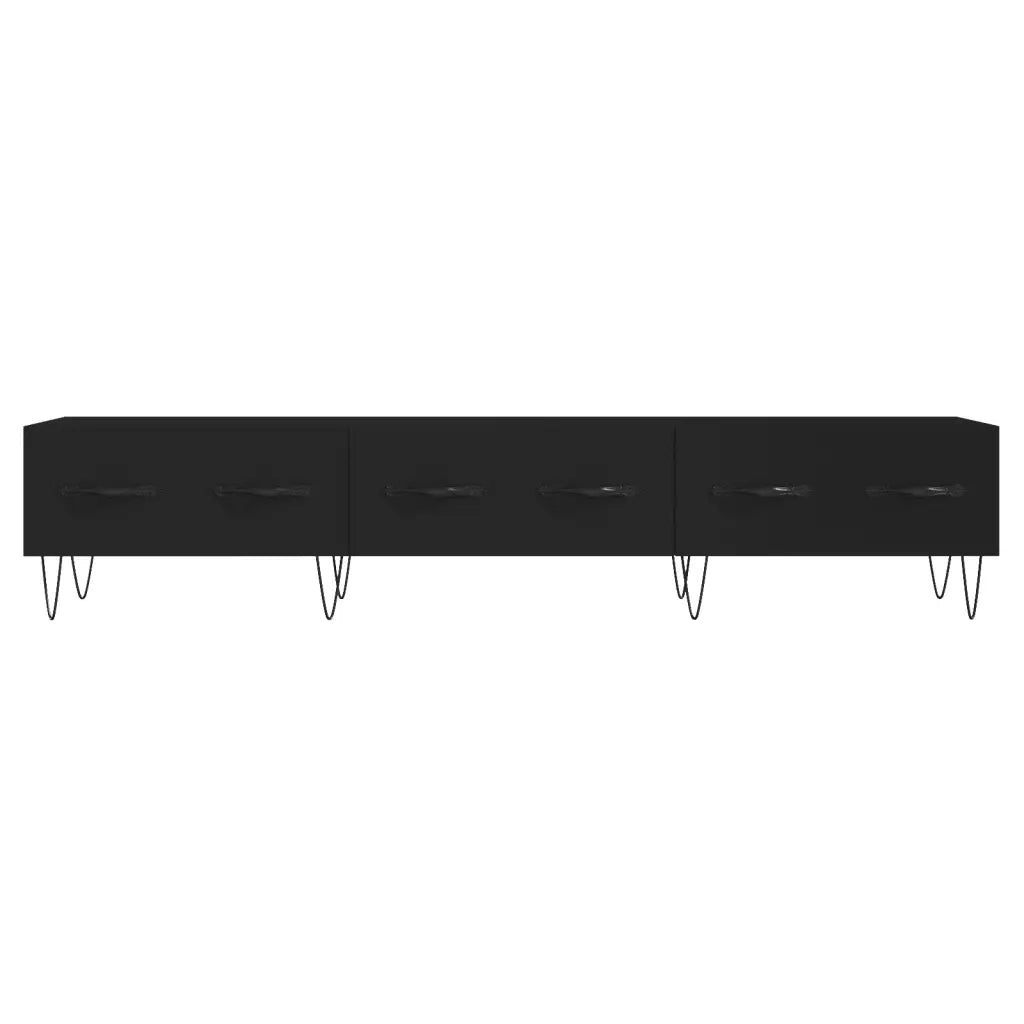 Mobile Porta TV Nero 150x36x30 cm in Legno Multistrato 829149