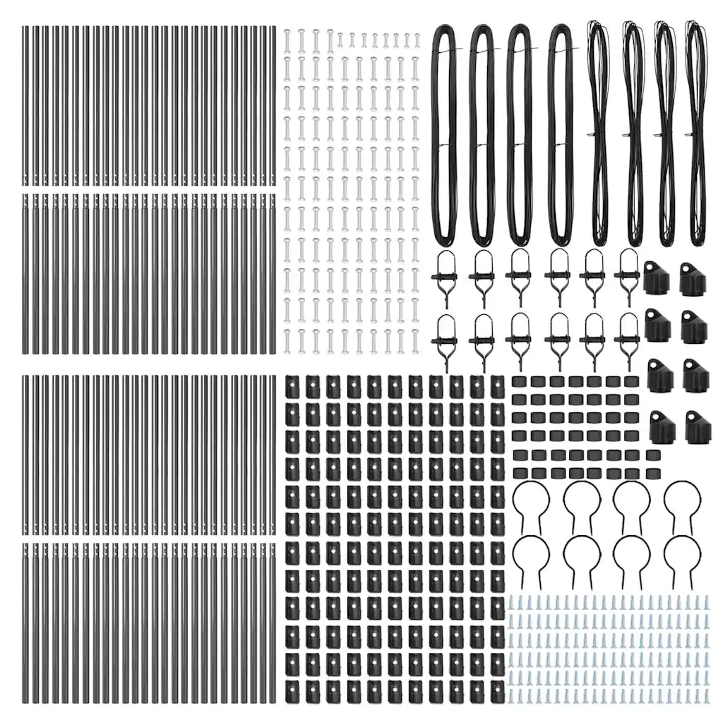 Palo della recinzione 52 pz Grigio 3,2 x 3,2 x 200 cm CFW1502441