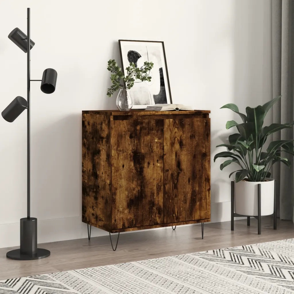Credenza Rovere Fumo 60x35x70 cm in Legno Multistrato 827161