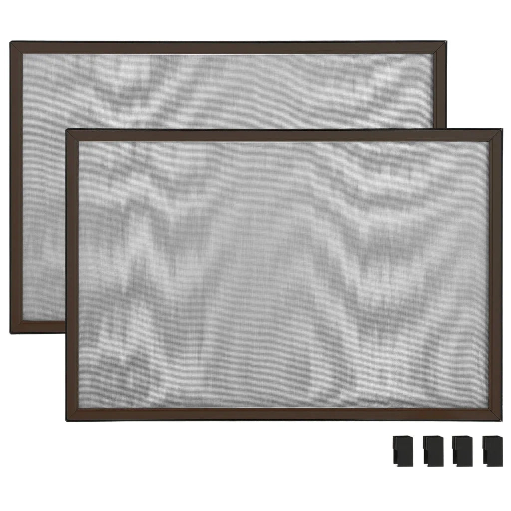 Zanzariera Allungabile per Finestre Marrone (75-143)x50 cm 149039