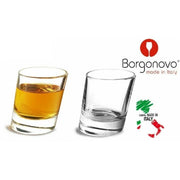 Set 6 Bicchieri in vetro Pisa Inclinati shot amari liquori 5 cl borgonovo