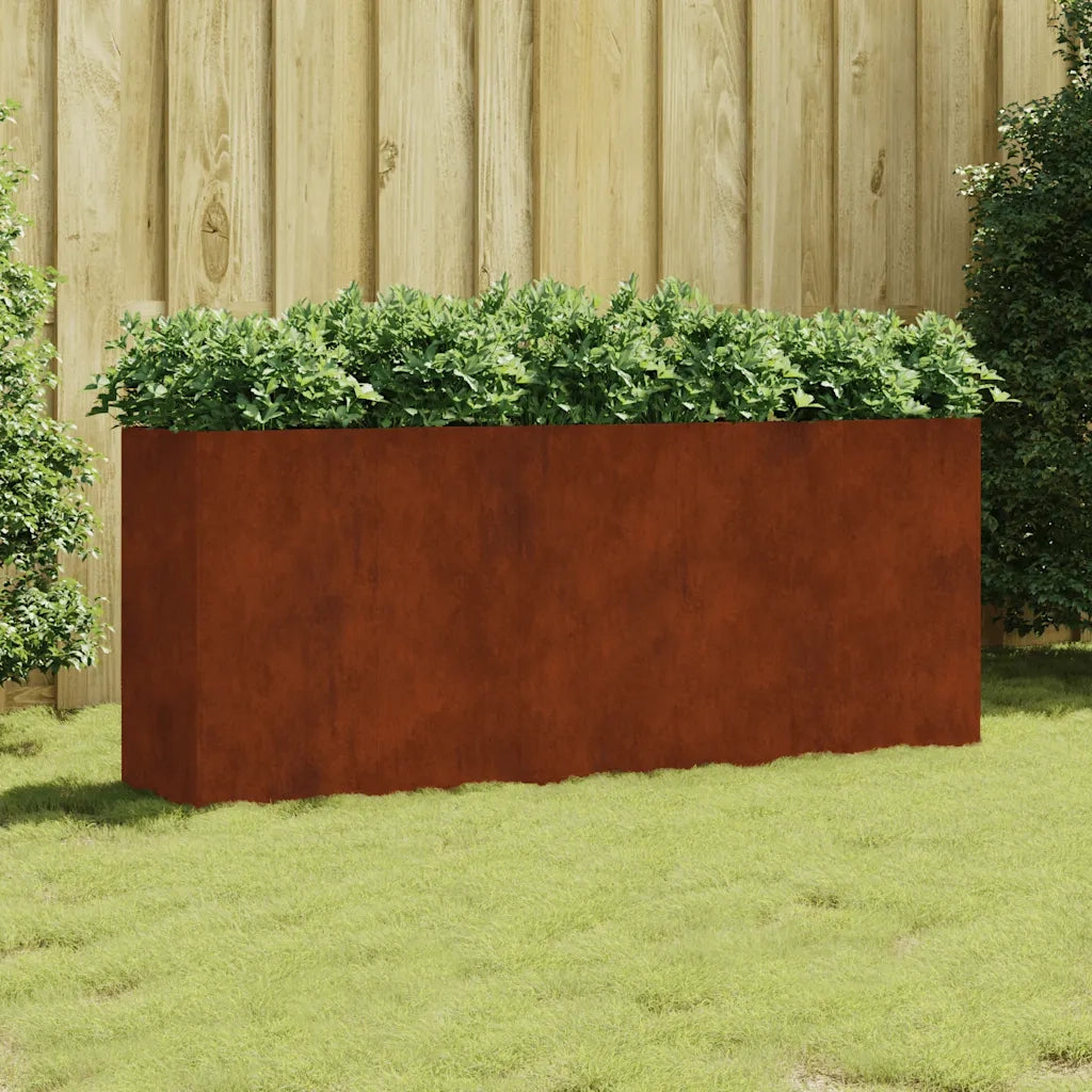 Fioriera Rialzata da Giardino 200x40x80 cm in Acciaio Corten 824527