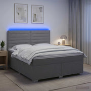 Letto box spring con materasso Grigio Chiaro 140 x 200 cm 3454880