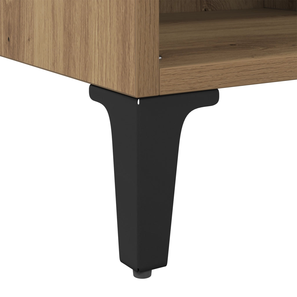 Supporto TV Rovere Artigianale Legno ingegnerizzato, Metallo Medio