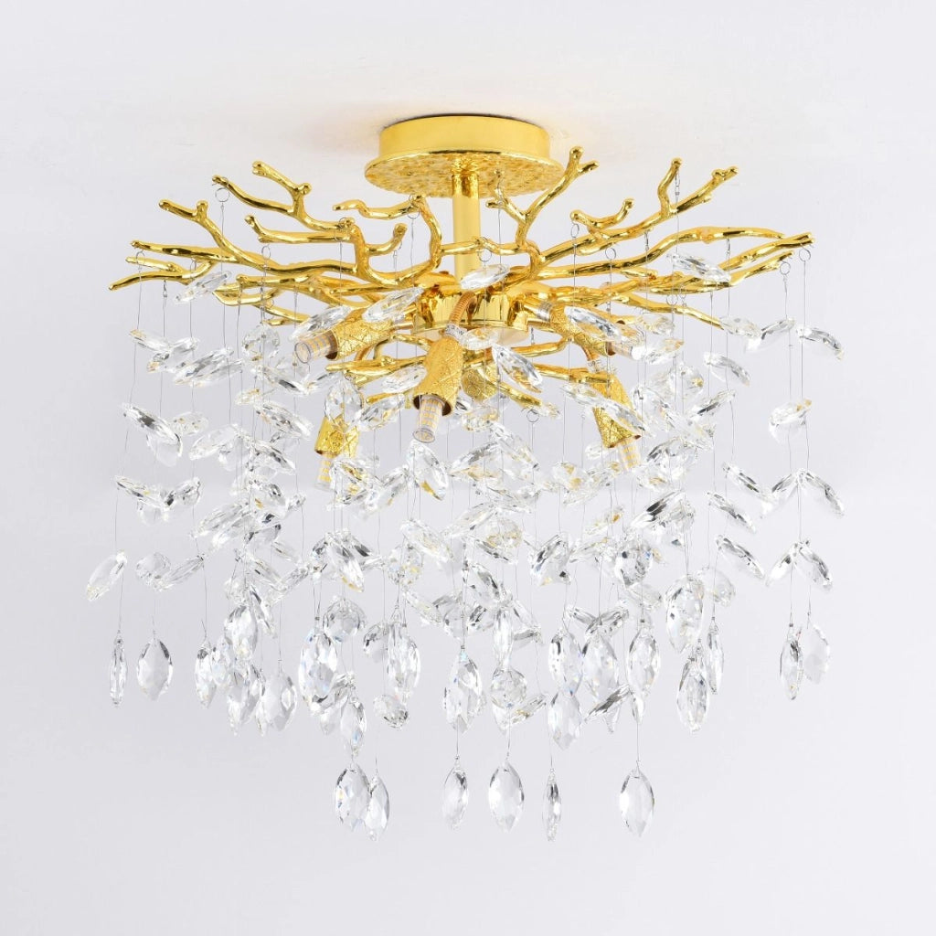 Plafoniera glamour CINDY Zuma Line oro cristallo rami 6xG9