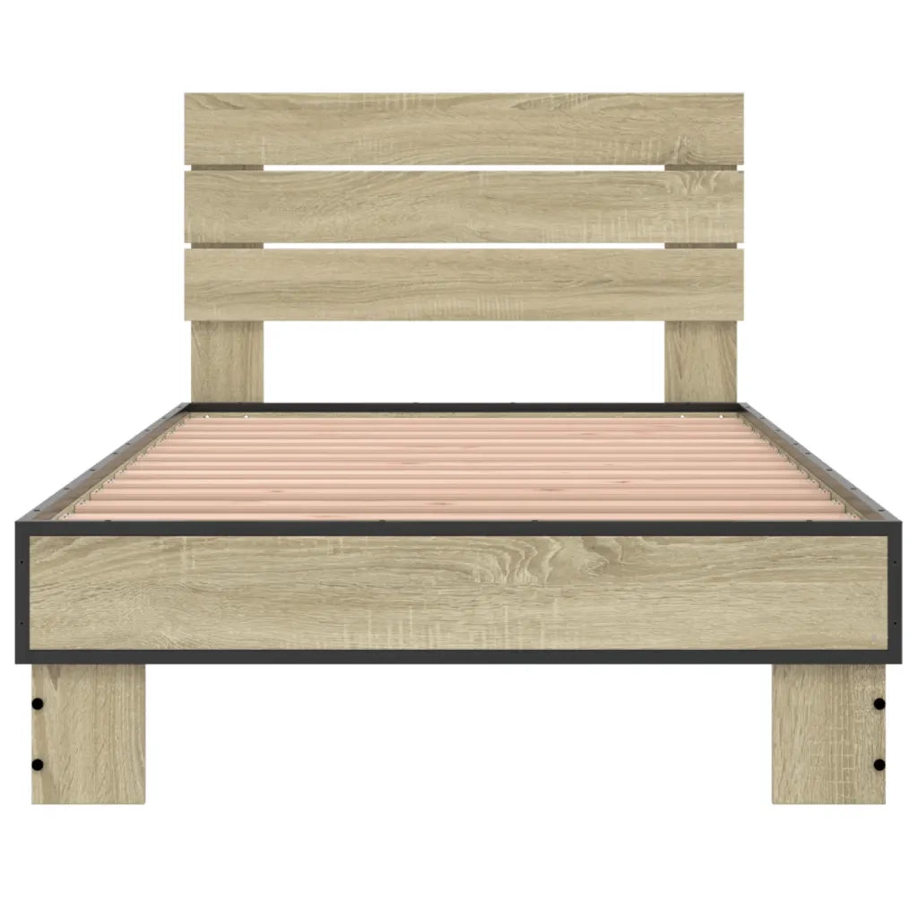 Giroletto Rovere Sonoma 75x190cm in Legno Multistrato e Metallo 845748