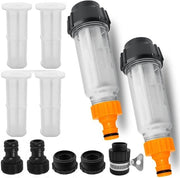 Set di tubi per irrigazione 2 pezzi - filtro per acqua - pompa per giardino - aspiratore ad alta pressione - irrigazione esterna - design a doppio guscio - filtro per tubi per giardino