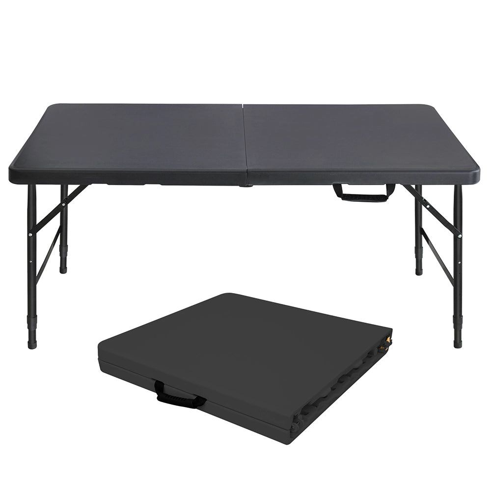 Tavolo-Xylo-125cm pieghevole nero regolabile portatile 135kg