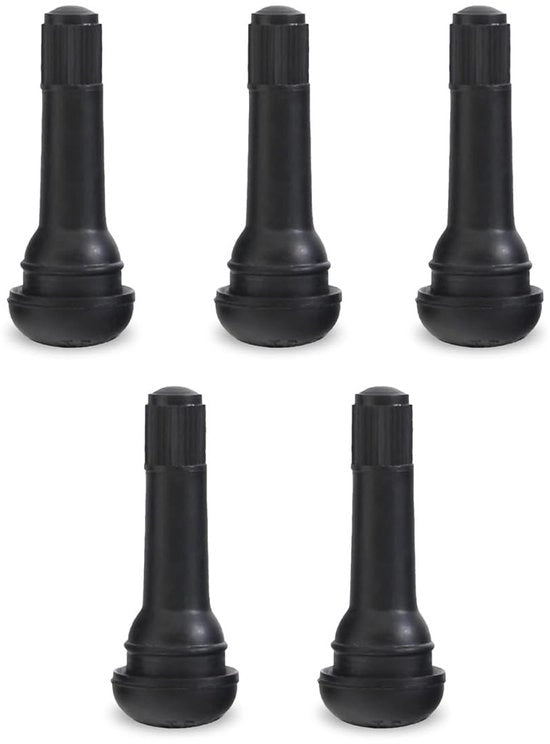 Solidchoice- Rubberen Ventielen - 5 Stuks - TR413/Snap-In - Zwart Autobandventiel - Universeel voor Auto/Motor/Fiets - Goede Afdichting - Bandventielen