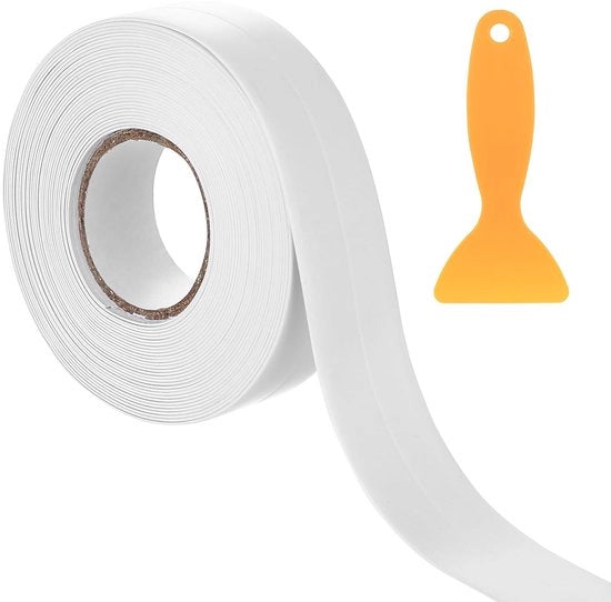 Liste di pavimento autoadesiva - PVC acqua resistente - 2 x 2 cm - 10 m - Flexibile - Afdichtingseigenschappen - Adatta per bagno/cucina - Plaklijst