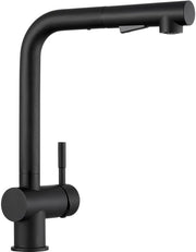 Keukenkraan con alta pressione Nero, Cucina a sfioccare, Cucina con doccia, Due getti d'acqua, Un giro per azionare il rubinetto della lavastoviglie, Rotazione 360°, Rubinetto a miscelazione in acciaio inossidabile, ×207B