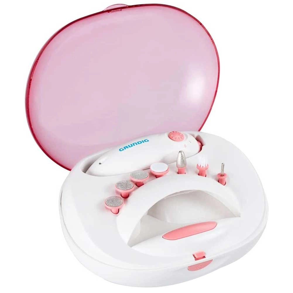 Set Fresa Lima Elettrica Manicure Pedicure + Asciuga Smalto Unghie a Batteria Grundig