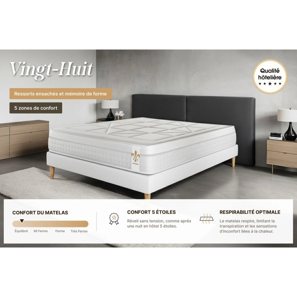 Set materasso e base 160x200 cm - Vingt-Huit