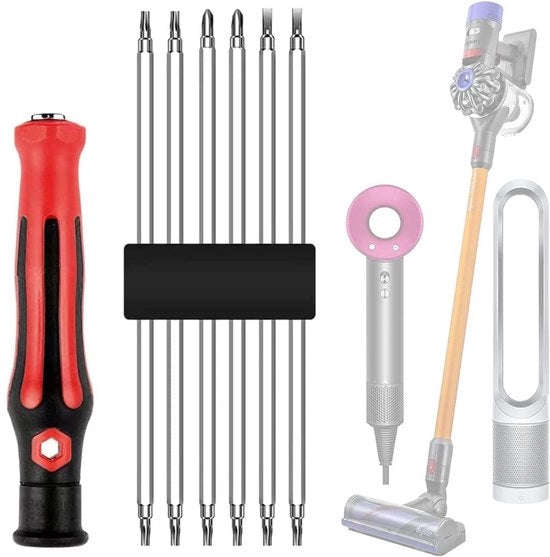 Kit di Torx per riparazione e manutenzione - Set di 7 pezzi - Adatto per Dyson V6 V7 V8 V1...