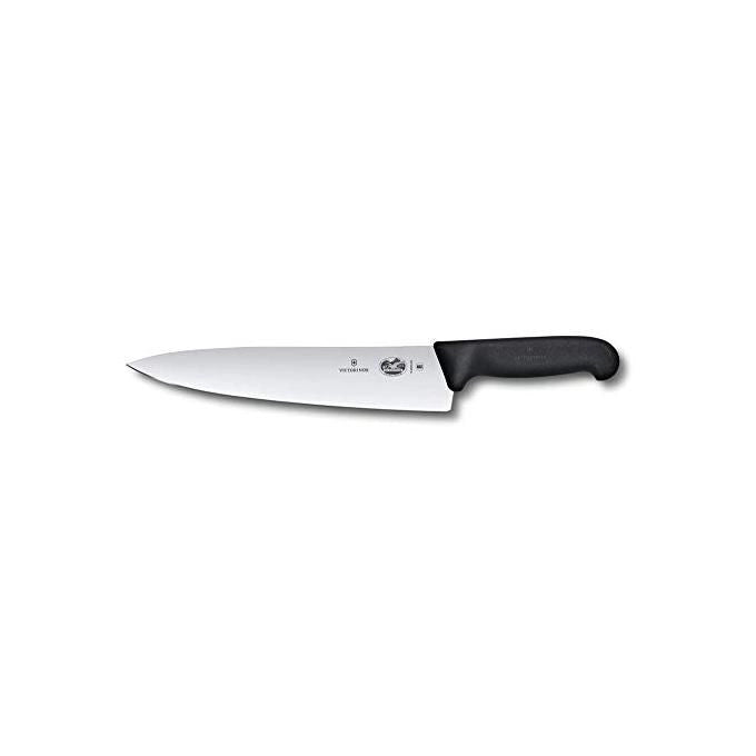 Victorinox 5.2003.25 Fibrox Coltello da Cucina Lama 25 cm Acciaio Inox Temprato a Freddo Manico Antiscivolo colore Nero