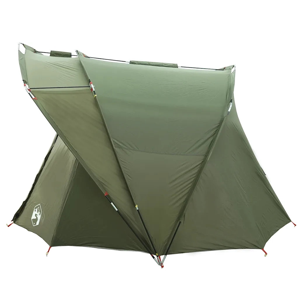 Tenda da Pesca per 4 Persone-Tenda da campeggio Verde Oliva Impermeabile 631827