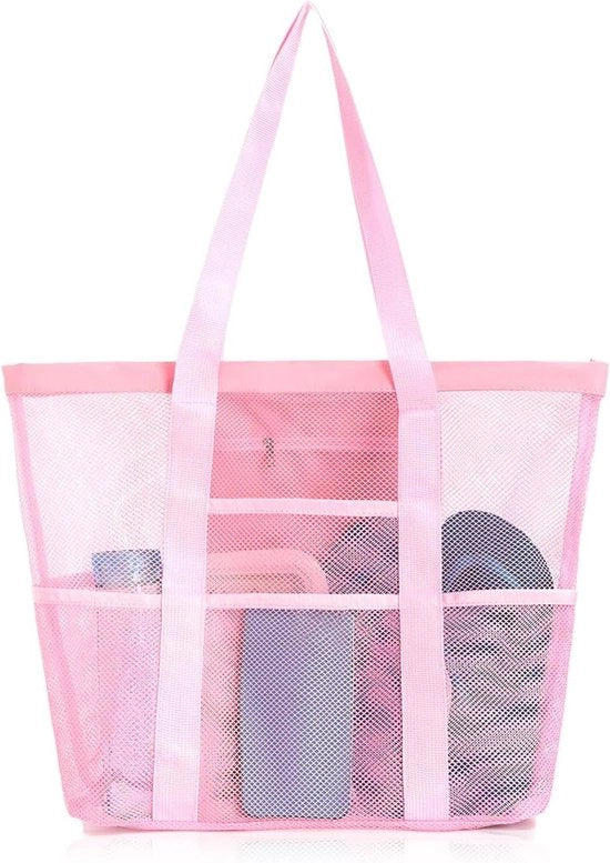 Tas a rete con grande capacità con chiusura a zip e impermeabile - ideale per tutta la famiglia.