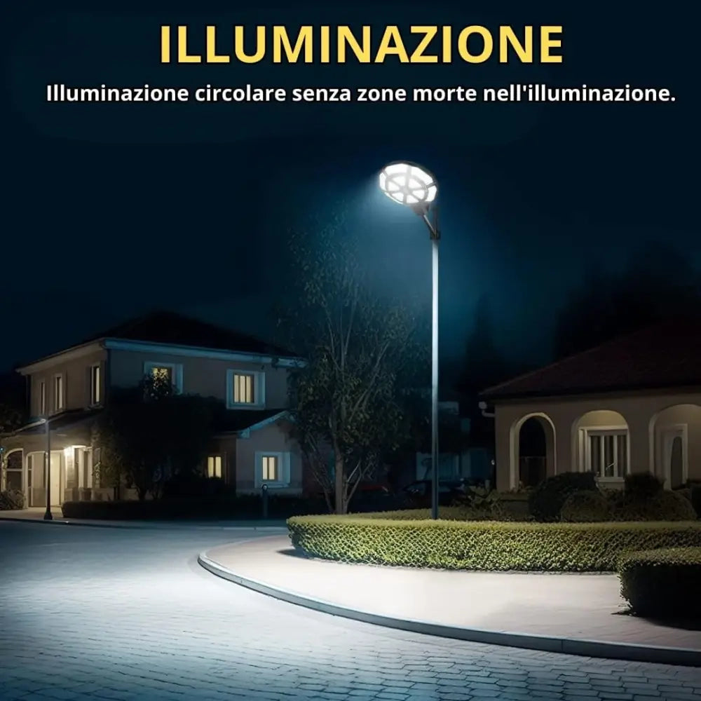Lampione Solare Led per Esterno, Lampione da Giardino 1000Watt forma Ufo